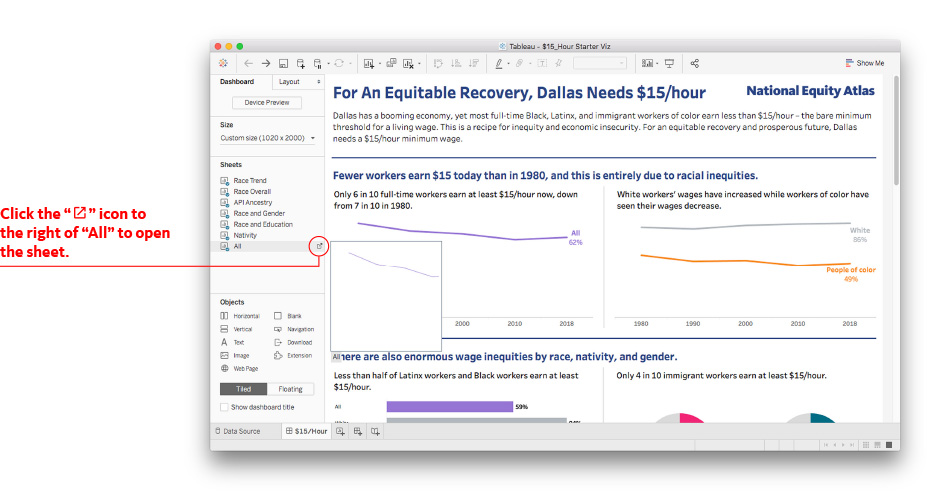 Screenshot showing icon to open All sheet