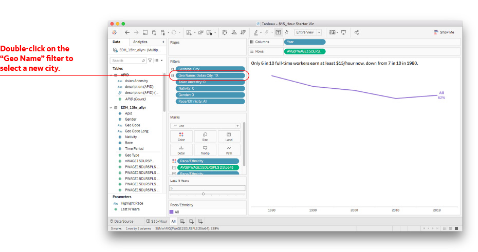 Screenshot showing select Geo Type filter