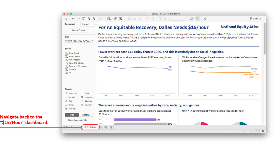 Screenshot showing navigation back to Dashboard tab