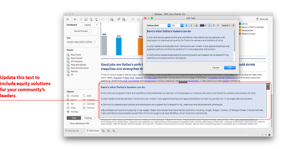 Screenshot showing edit equity solutions section